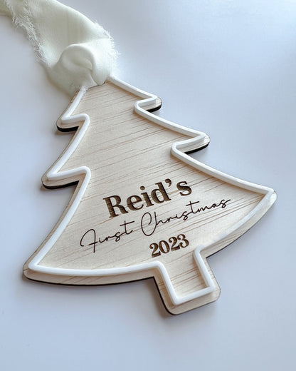 Babies First Christmas | Christmas Ornament | Custom made | Wooden | Reindeer | Santa | Christmas Tree