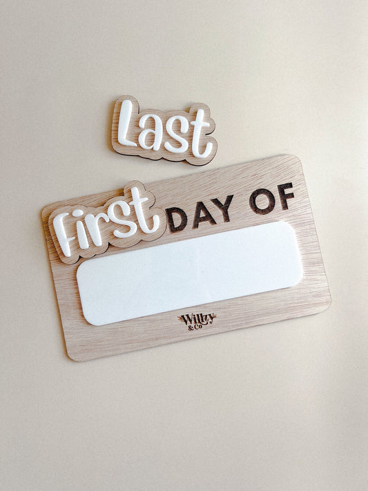 First and Last Day Boards | Back to School Boards | Reusable