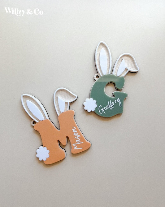 Bunny Letter Tag | Easter Tag | Custom made | Wooden | Easter Bunny